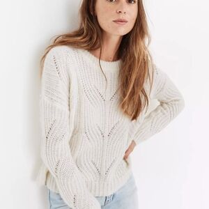Madewell Cream Crew Neck Sweater